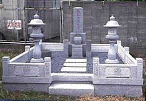 墓前灯篭付京石塔